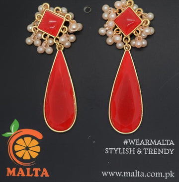 Malta Crystal With Pearl Earrings